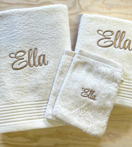 Classic Handdoekenset met Naam – 3-delig